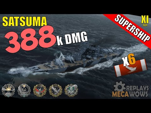 SUPERSHIP Satsuma 6 Kills & 388k Damage | World of Warships Gameplay
