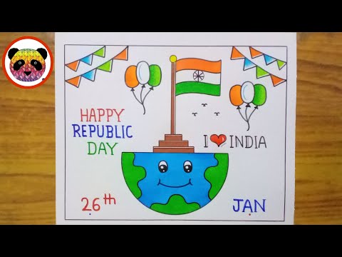 Republic Day Drawing / Happy Republic Day Drawing Easy / Republic Day Poster Drawing / 26 January