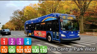 Download Lagu NYCT Bus Action: M1, M2, M3, M4, M10, M96, M101, M102, M106, M116 via Central Park West Thumbnail