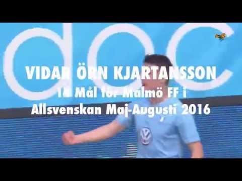 Vidar Örn Kjartanssons 14 mål i Allsvenskan för MFF 2016
