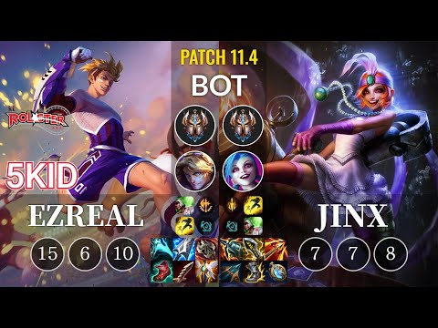 KT 5kid Ezreal vs Jinx Bot - KR Patch 11.4