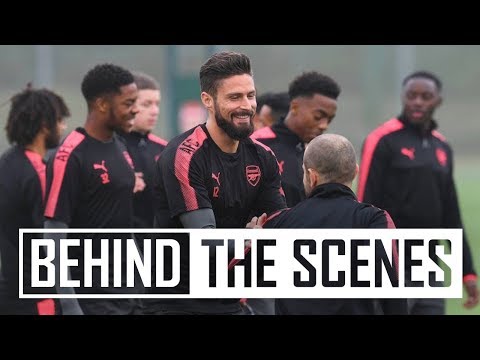 BEHIND THE SCENES | Arsenal train ahead of BATE Borisov