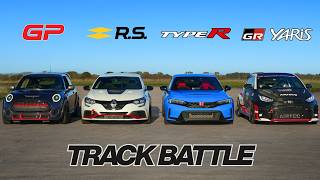 Mini GP3 vs Megane Trophy-R vs Civic Type-R vs GR Yaris: Track Battle