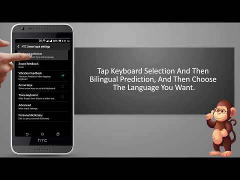 HTC How to use Setting a second language for word prediction smart phones user guide support