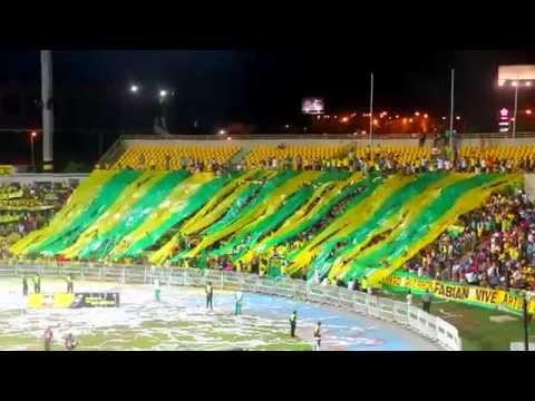 "REBELION AURIVERDE NORTE - EN EL ESTADIO DONDE JUEGA EL CARTACHO VS AMERICA 2/11/2015" Barra: Rebelión Auriverde Norte &bull; Club: Real Cartagena