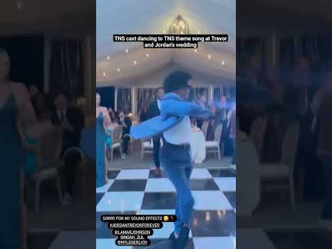 The Next Step Cast dancing to TNS theme song at Jordan and Trevor's wedding