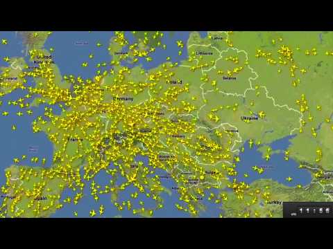 Air Traffic Over Europe