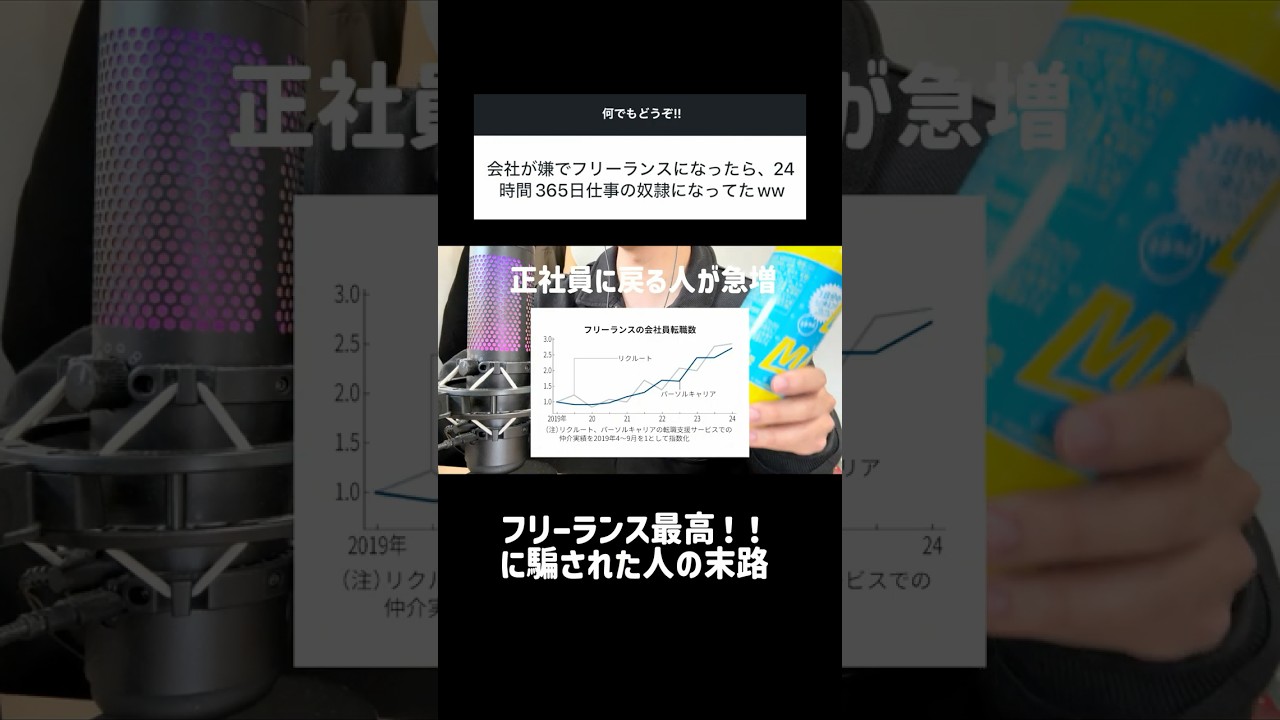 フリーランスになったけど、ブラックすぎて草ww #キャリア #仕事効率化 #転職