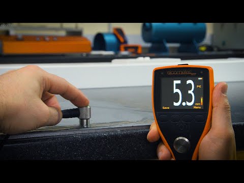 Part of a video titled An Introduction to Ultrasonic NDT using the Elcometer MTG2 Material ...