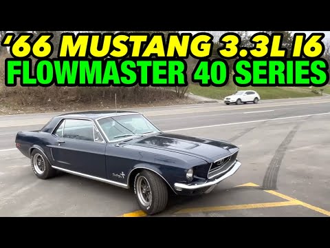 1966 Ford Mustang 3.3L INLINE 6 EXHAUST w/ FLOWMASTER 40 SERIES!