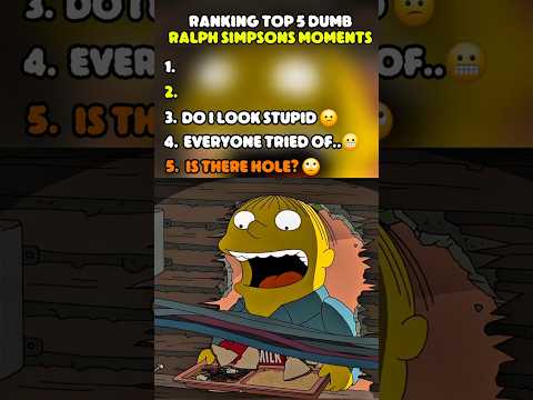 Ranking Top 5 Dumb Ralph Simpsons Moments #simpsons
