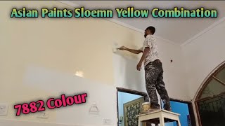 Sloemn Yellow Colour Kaise Kare | Colour 7882 | Asian Paints Sloemn Yellow Combination | 7882 Colour