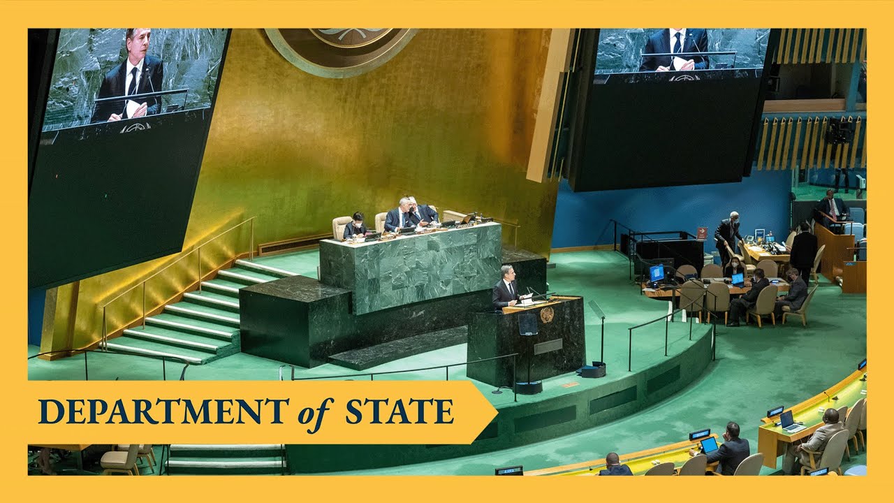 Secretary Blinken delivers an address at the NPT Review Conference at the United Nations