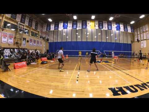 2015 Badminton HUMBER CUP MX A Flight Finals Pt2 | Adam, Boom Vs. Olivia, Ryan C