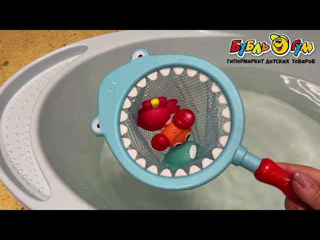 Набор игрушек для ванны Lanson Toys Акула с сачком с 12мес - видео