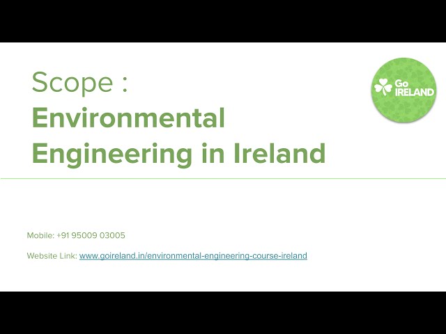 Scope of Environmental Engineering in Ireland