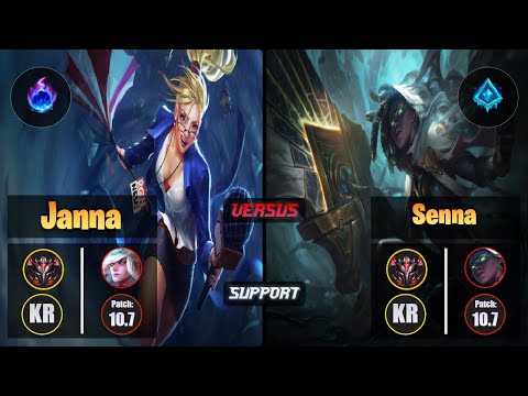 GrandMaster JANNA [Arcane Comet] (Support) VS  SENNA - Grandmaster KR Patch 10.7