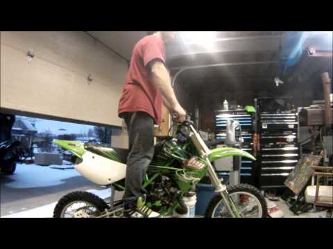 Kawasaki KX 85, First start after rebuild