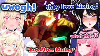 FUWAMOCO, Nerissa & Calli Lost It After Seeing AutoFister KISS