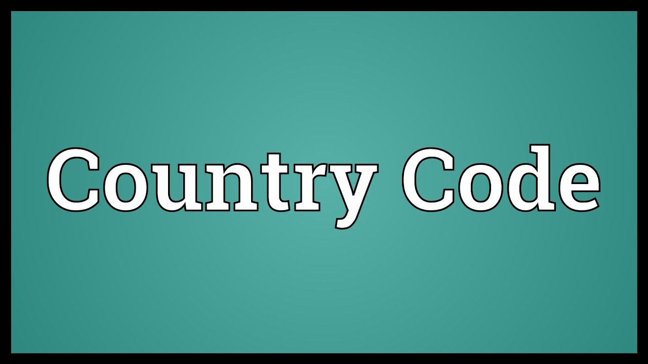 Country Code Meaning
