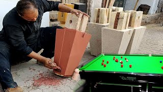 How to make Snooker Game ||! Unbelievable Process of Hand made Wooden Workers make an snooker GAME