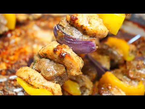JUICY OVEN BAKED KABOBS | BEEF AND CHICKEN KABOBS RECIPE | KABOBS RECIPE | HOW TO COOK KABOBS