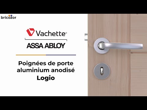 Ensemble de poignées sur rosaces en aluminium anodisé - Logio VACHETTE