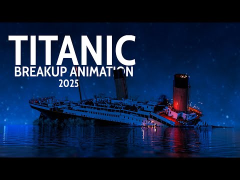 RMS TITANIC BREAKS APART - BLENDER ANIMATION
