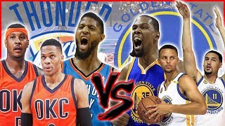 WHICH BIG 3 IS BETTER? THUNDER OR THE WARRIORS?! - NBA 2K18 Blacktop Gameplay