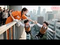 Twins Fell From a Building,Only a Poor Cleaner Saved Them, Not Knowing Their Dad Is a Powerful CEO!