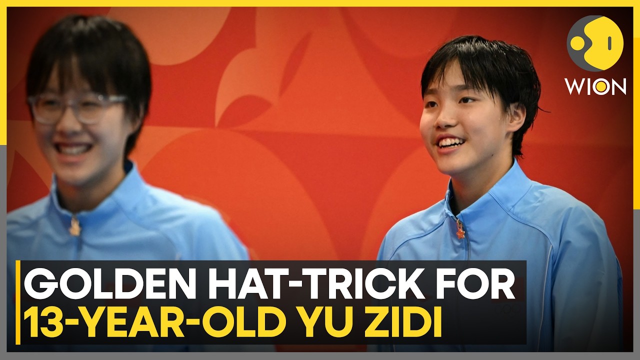 13-Year-Old Yu Zidi Wins Third Gold at Asian Games | WION News