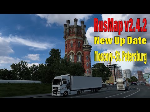 ETS2 v1.41 RusMap v2.4.2 New Up Date Travel from Moscow to St. Petersburg / Logitech G29 GamePlay