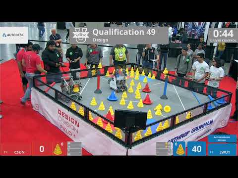 2018 VEXU Design Q49 - CSUN vs JWU1 - 0 to 69