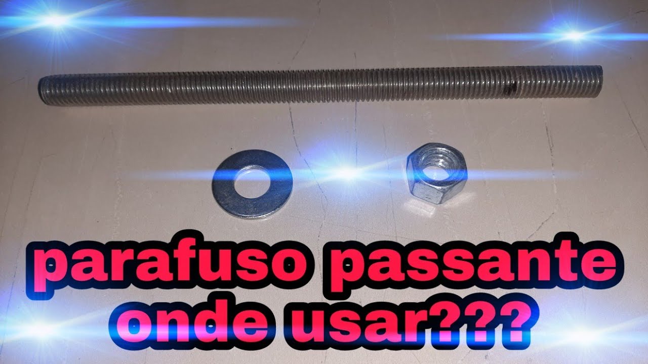 Watch Now fixando com parafuso passante, barra rosqueada fixando com parafuso passante, barra rosqueada