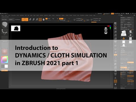 DYNAMICS / CLOTH SIMULATION in Zbrush 2021