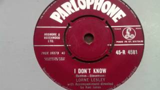 lorne lesley -  i don't know -  parlophone records