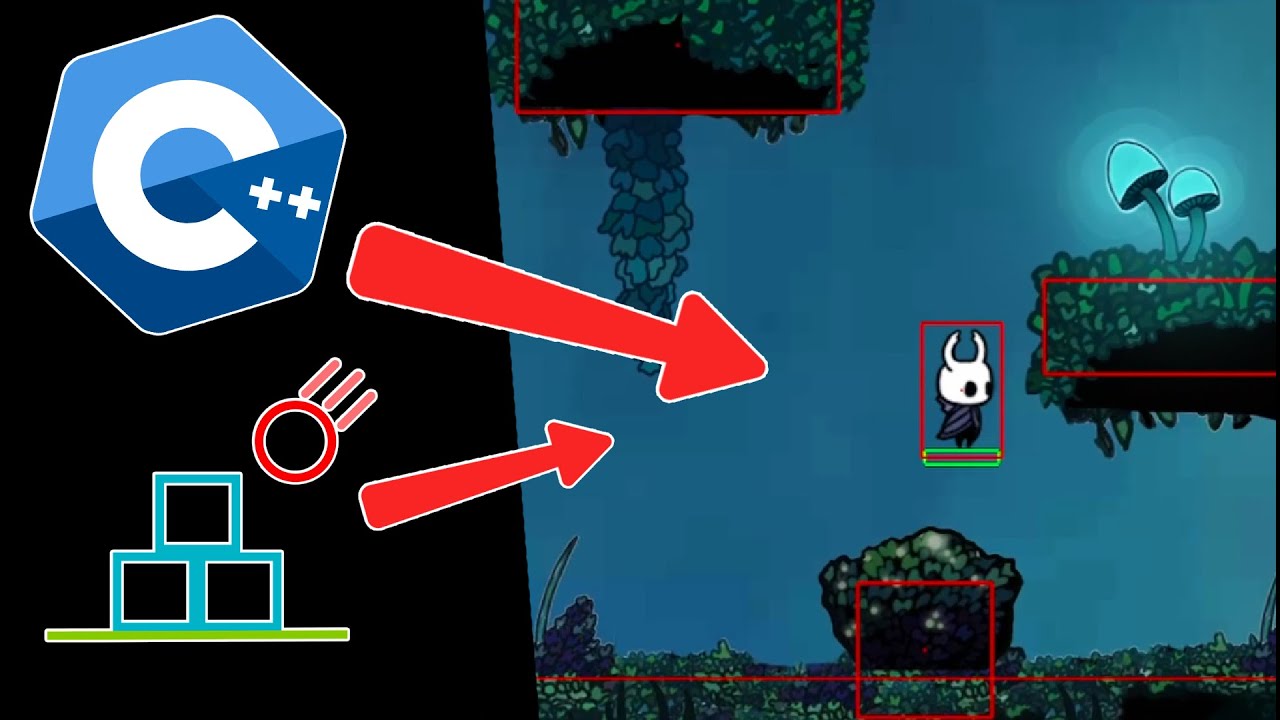 Making Hollow Knight physics using my Custom C++ engine and Box2D.