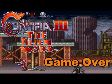 Contra III: The Alien Wars [SNES] - Game Over