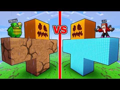 JJ and Mikey: FAT vs STRONG Golem Battle in Minecraft!