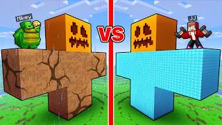 JJ and Mikey: FAT vs STRONG Golem Battle in Minecraft! JJ and Mikey: FAT vs STRONG Golem Battle in Minecraft!