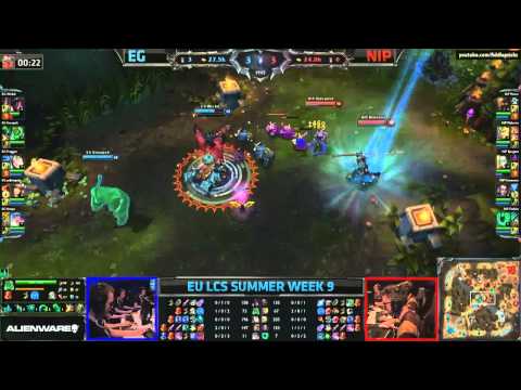 Evil Geniuses vs Ninjas in Pyjamas (LCS 2013 EU Summer Split W9 D1)