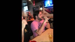 Blake and Brian singing karaoke