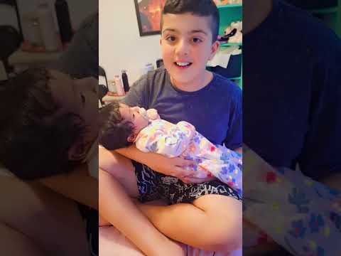 Sohrab with his little baby sister Venus.