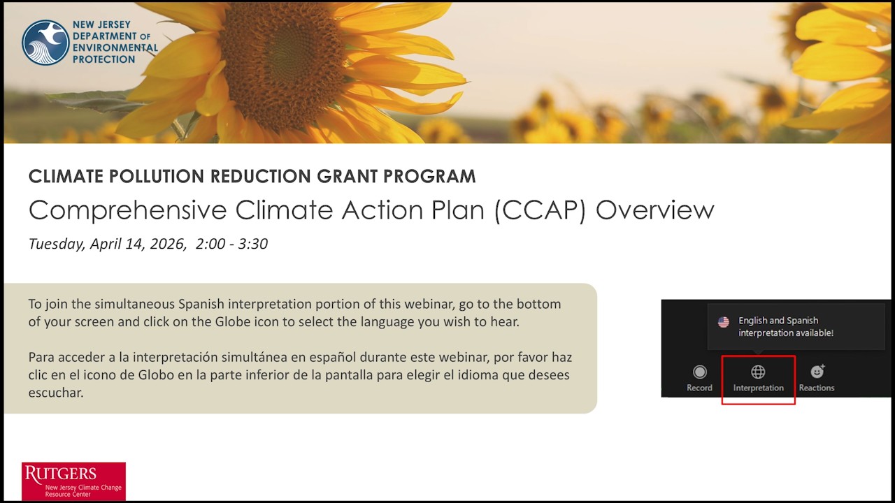 New Jersey's Comprehensive Climate Action Plan Overview