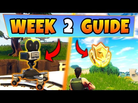 Fortnite WEEK 2 CHALLENGES GUIDE! – FILM CAMERA Locations, Treasure map (Battle Royale Season 4)