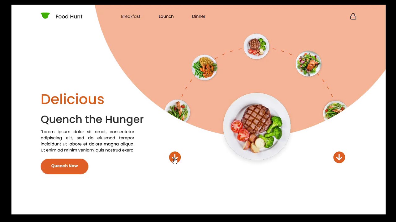 Food Website Hero Section Design in Figma: Attractive & Inviting
