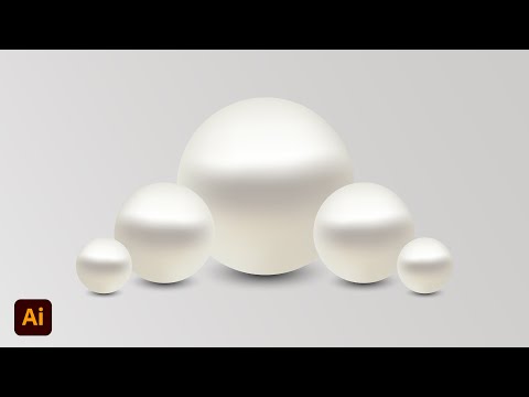 Gradient Mesh Tool Pearl Design In Adobe Illustrator cc 2022 | Tutorial