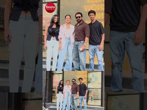 Family goals! 😍 #suriya & #jyothika papped with kids Diya and Dev 🥰