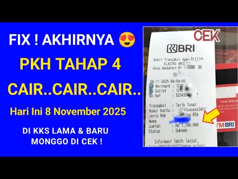 FIXED! FINALLY 😍 PKH BPNT STAGE 4 DISBURSE TODAY, NOVEMBER 8, 2025 | BRI PKH DISBURSE