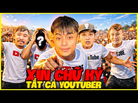Hoàng MoBi | Thử Thách Đi Xin Chữ Ký Tất Cả YouTuber Miền Bắc